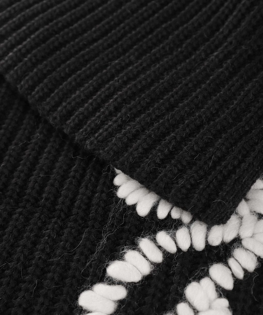 ESSENTIEL ANTWERP Floral Embroidered Scarf 3 ESSENTIEL ANTWERP Floral Embroidered Scarf - Image 3