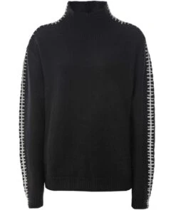 Whipstitch Turtleneck Cashmere Jumper