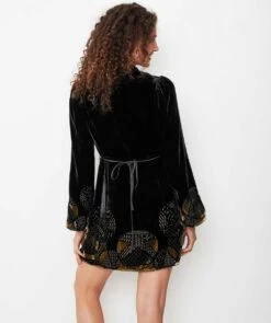 RIXO Iris Velvet Wrap Mini Dress -Ladies Fashion Store Gop32d7bUKM0xjxk0Z3T96Cgu15Ppf2UrXGCZdgy