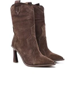 Alma En Pena Suede Mid Cowboy Boots