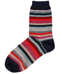 PAUL SMITH Clarissa Glitter Swirl Stripe Socks