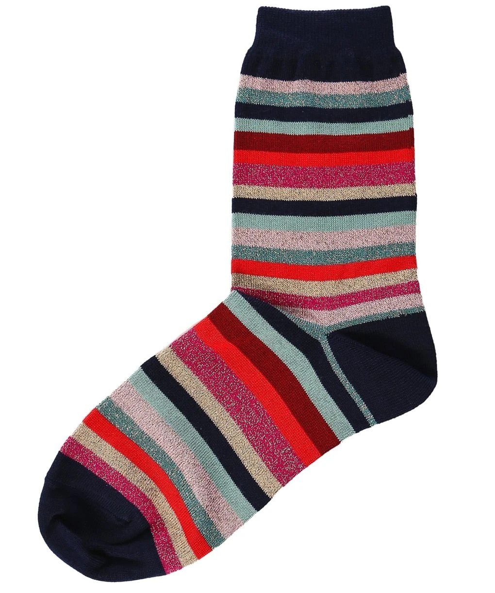 PAUL SMITH Clarissa Glitter Swirl Stripe Socks 1 PAUL SMITH Clarissa Glitter Swirl Stripe Socks