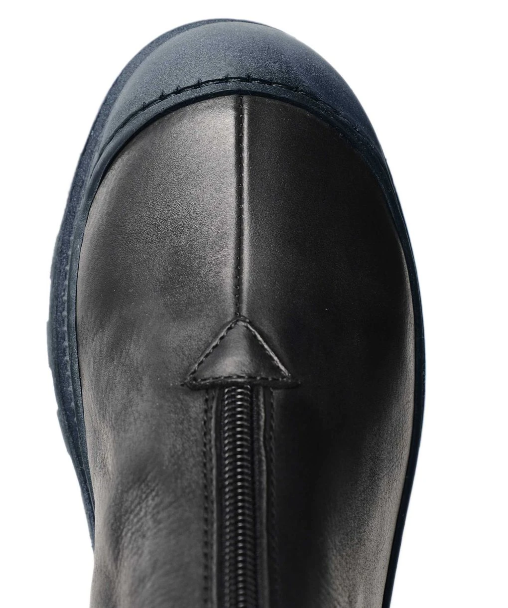 Zip Front Leather Boots 6 Zip Front Leather Boots - Image 6