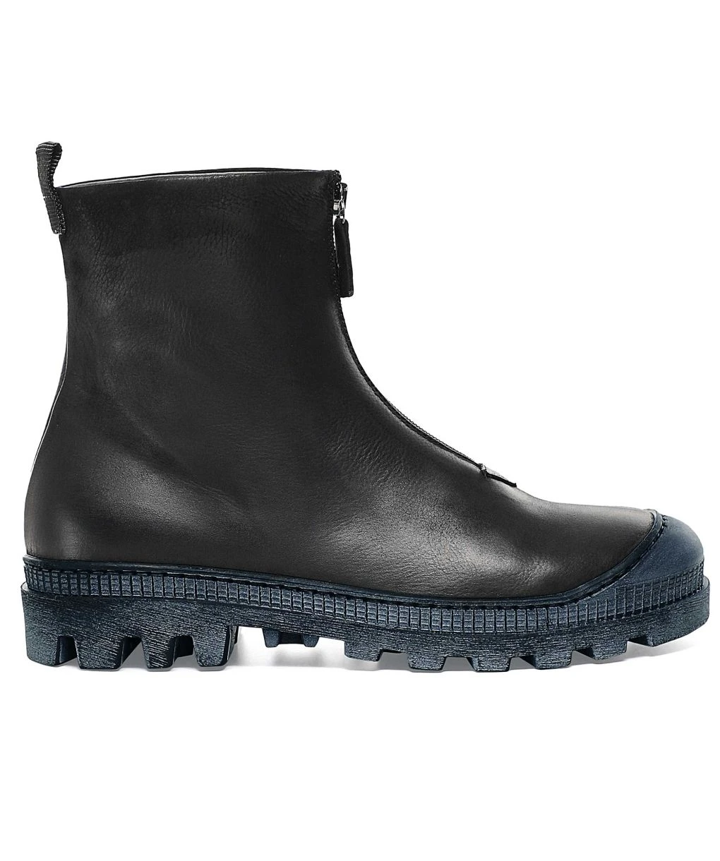 Zip Front Leather Boots 3 Zip Front Leather Boots - Image 3